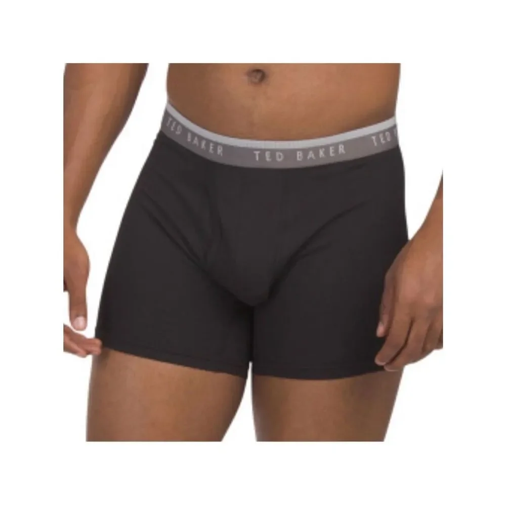 Ted Baker 4 Pack Soft Cotton Stretch Black Gray Boxer Briefs